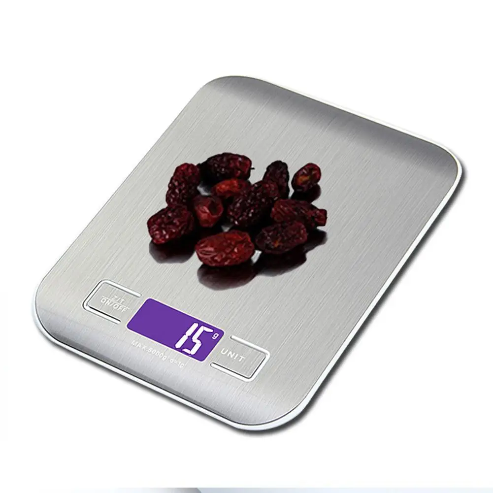 

5KG/11lbs Digital Food Kitchen Scale Backlit Scale Measures In Grams Ounces Button Switch Shipping Scale Coffee Scale