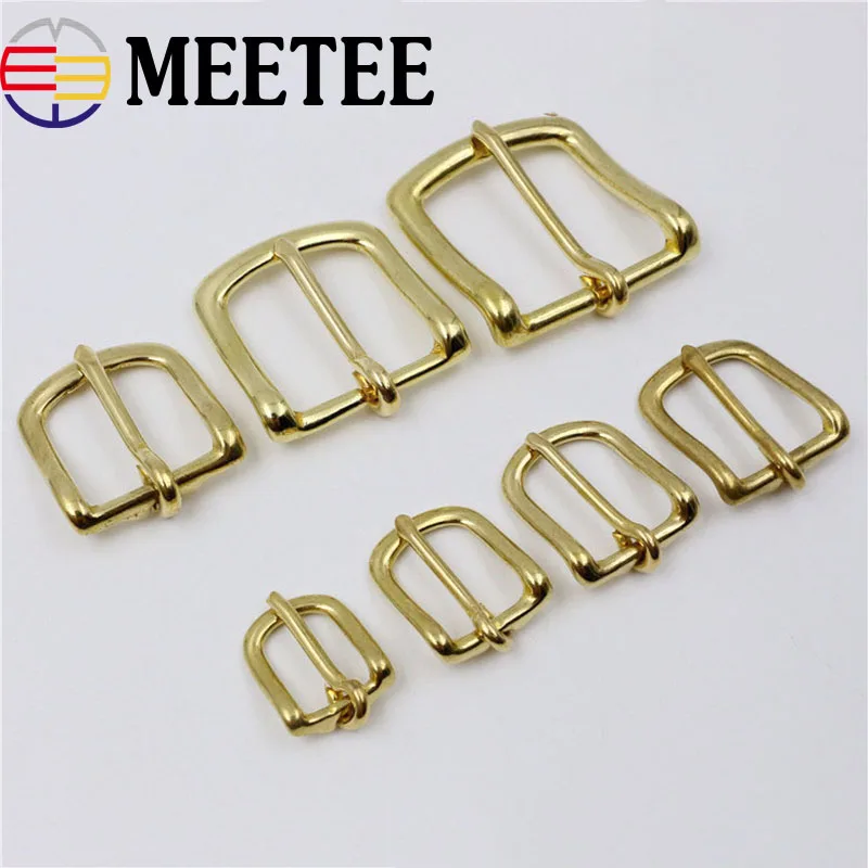 2pcs Solid Brass Belt Buckles Bag Straps Metal Buckles Fashion Men Belt Pin Buckles DIY Leather