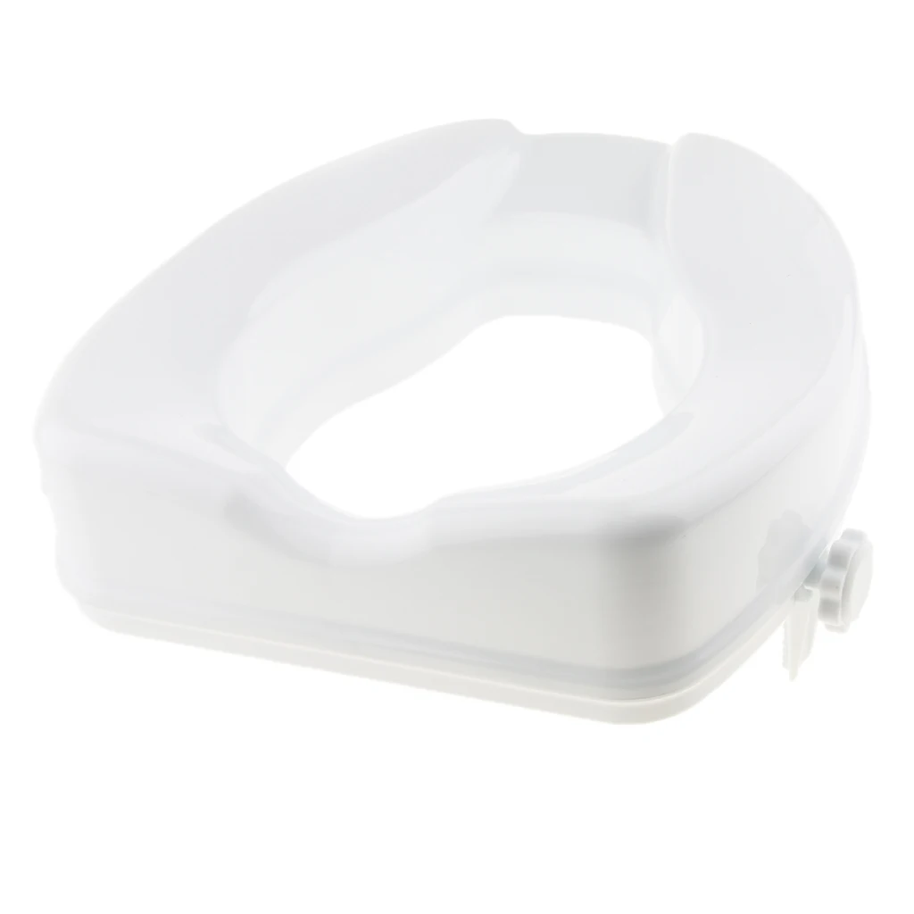 Standard Potty Pregnant Women Elderly Toilet Seat Riser Elongated Lifter Raises Your Seat 2 inch