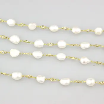 

5m 1roll/lot High quality freshwater pearl rosary chain,fashion rosary chain for jewelry making,bracelet/necklace accessories
