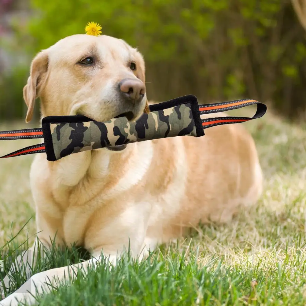 Dog Bite Stick with 2 Handles Teeth Grinding Dog Training Stick Pet Training Jute Sleeve Toy Biting Pillow Tug dog chew sticks dog training supplies dog chew toys