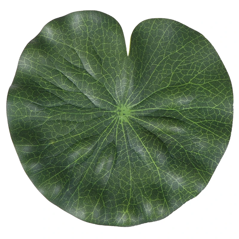 Pack Of 9 Artificial Floating Foam Lotus Leaves Water Lily Pads Ornaments Green | Perfect for Patio Koi Fish Pond Pool Aquariu