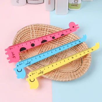 

3 PCs Wholesale Giraffe Rulers Kawaii Cartoon Measuring Ruler Math Learn Drawing Supplies School Student Prizes Stationery