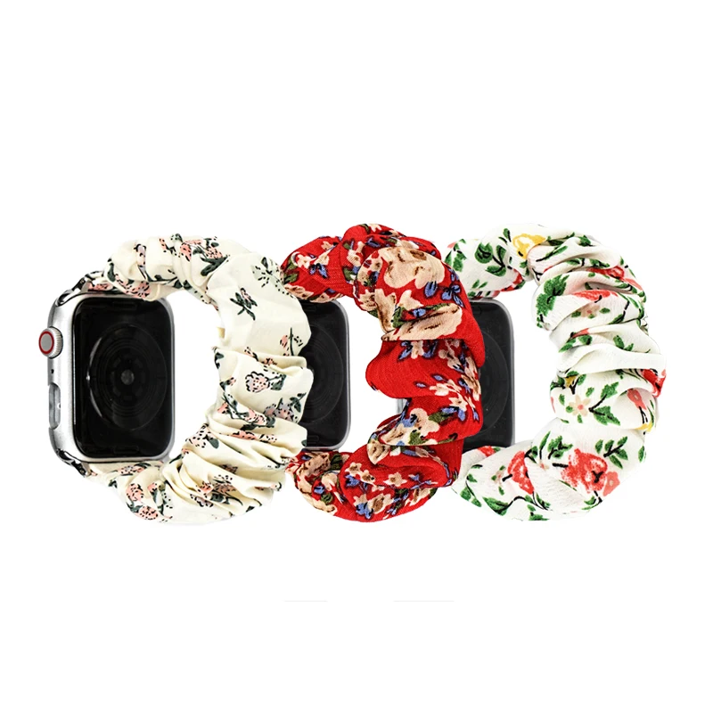 New spot printed fabric strap for Apple Watch series 5 4 3 2 1 38 mm 42mm 44mm 40mm rural women's watch accessories for fashion