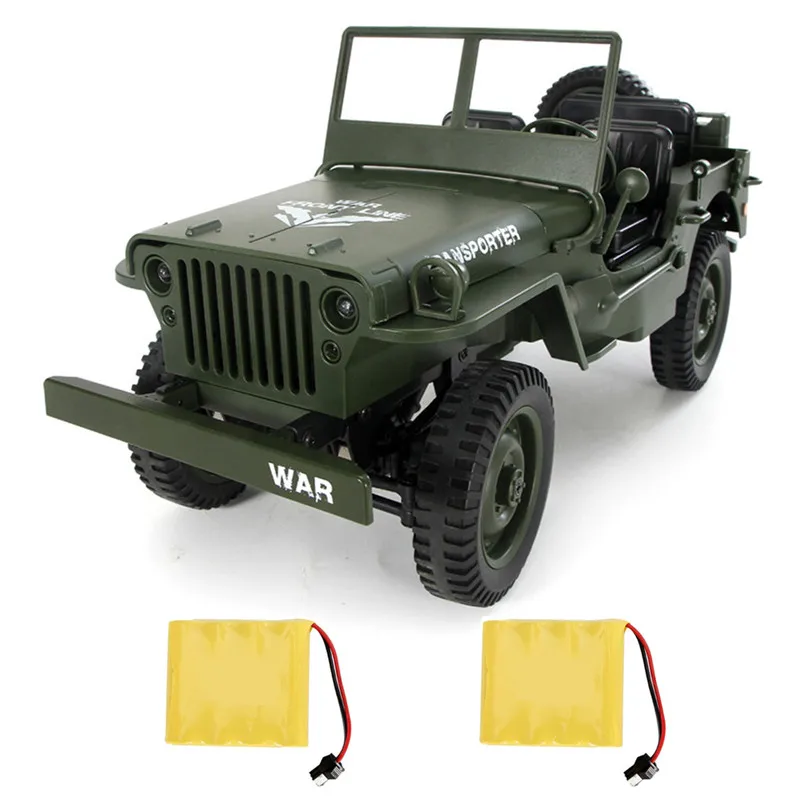 JJRC Q65 1:10 RC Автомобиль 2,4G 4WD трансформируемый пульт дистанционного управления свет джип четырехколесный привод внедорожный военный альпинистский автомобиль подарок игрушка для ребенка - Цвет: Green with 2battery