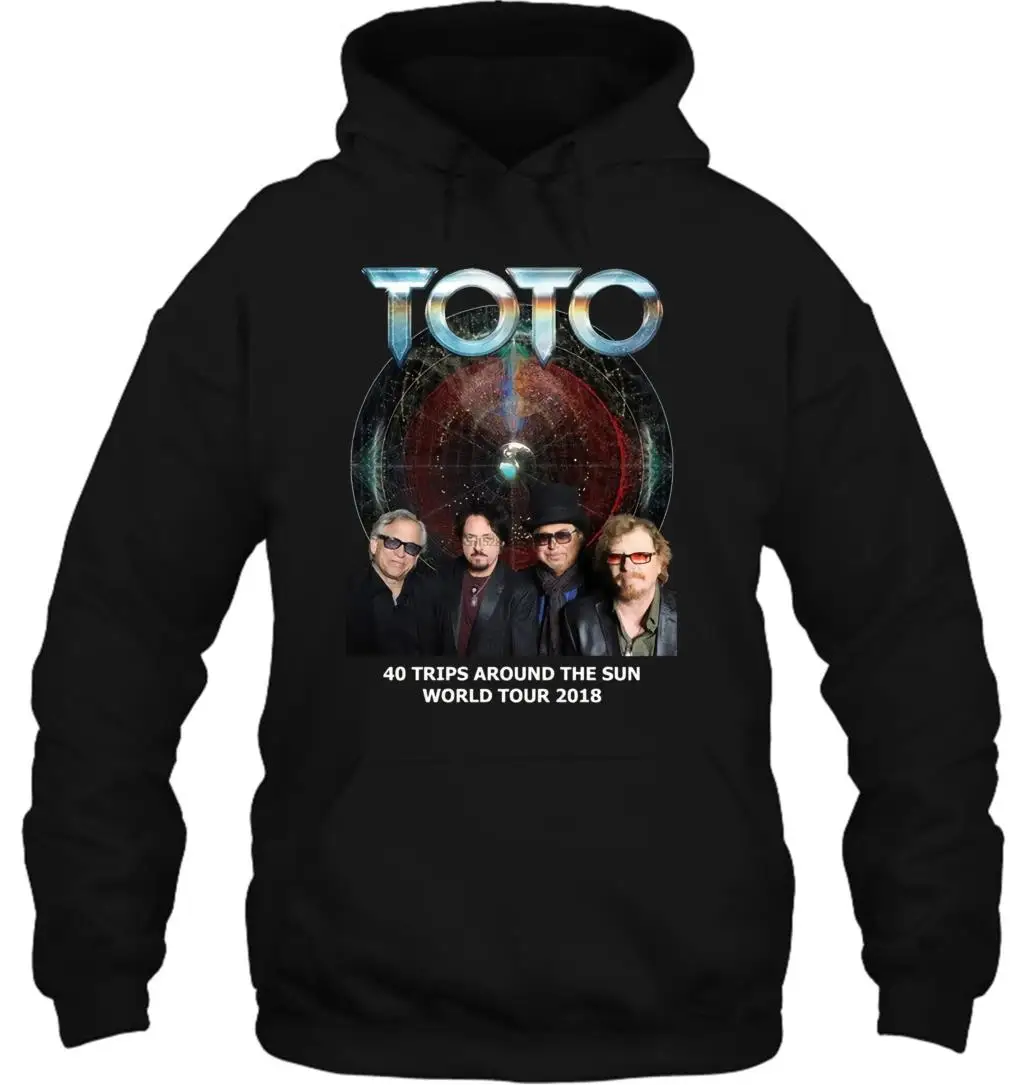 Мужская толстовка TOTO Band 40 поездок по всему миру солнца Тур Черный Размер S 3XL модная женская уличная одежда
