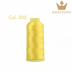 Premium Polyester Embroidery Thread - 5000m, Vibrant Assortment (205 Empire Yellow)