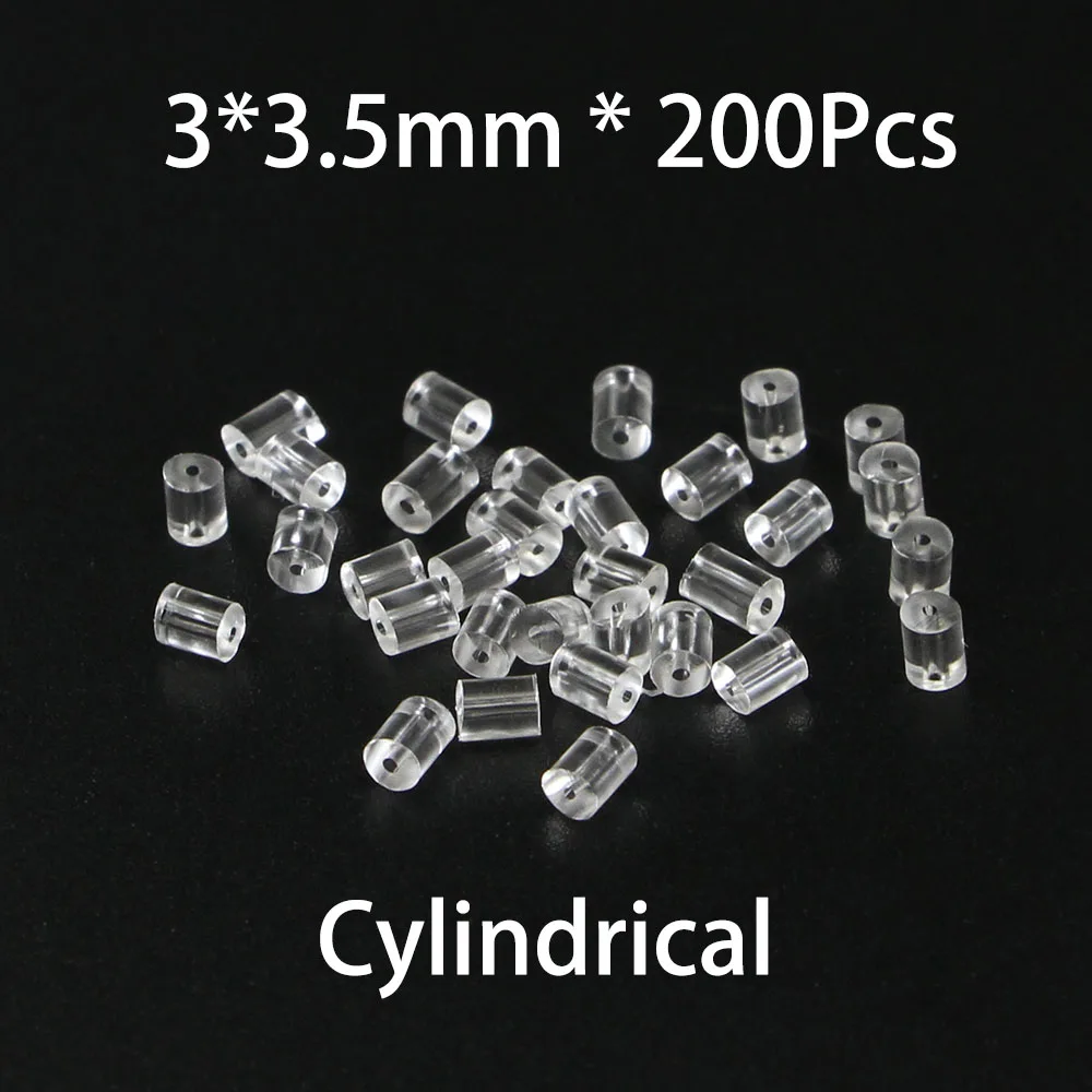 3 x 3.5mm 200 шт./лот резиновая серьга задняя силиконовая Цветочная затычка для ушей блокированные серьги колпачки задние пробки для самостоятельного изготовления ювелирных изделий подарок - Цвет: 3 x 3.5mm