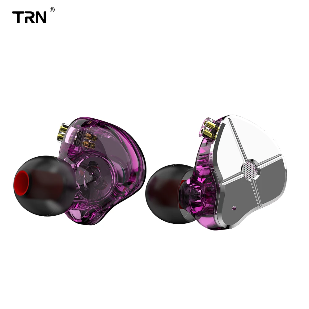 TRN ST1 1BA 1DD гибридные наушники вкладыши DJ монитор бег спорт IEM Hi Fi металлические KZZSN