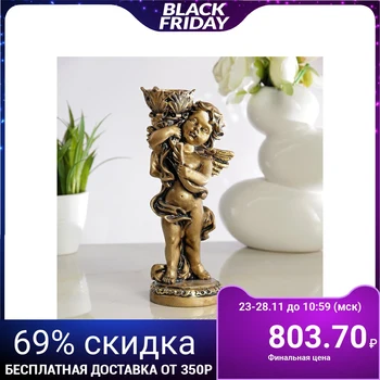 

Candlestick "Angel" in the right hand, gold 14x8x22cm 3865164