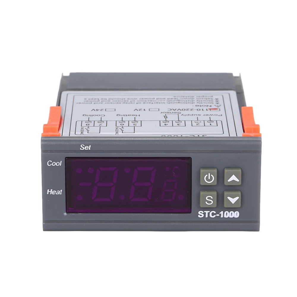 Цифровой регулятор температуры нагревательный Охлаждающий термостат Цельсия 2 реле выход с датчиком температурный контроллер 220 В 24 В