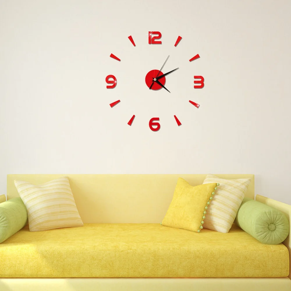 2019 New 3D Wall Clock Mirror Wall Stickers Fashion Living Room Quartz Watch DIY Home Decoration Clocks Sticker reloj de pared 16