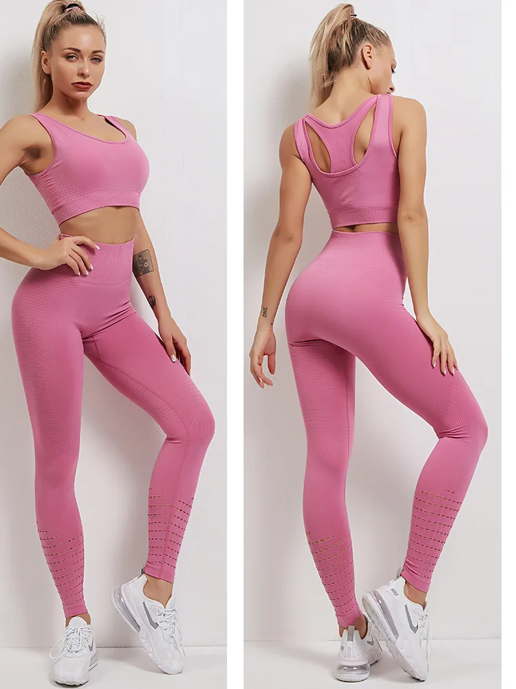 High Waist Fitness Leggings Women Seamless Full Set  Leggings Hollow Printed Workout Vest Pants Sexy Push Up Slim Elasticity lularoe leggings