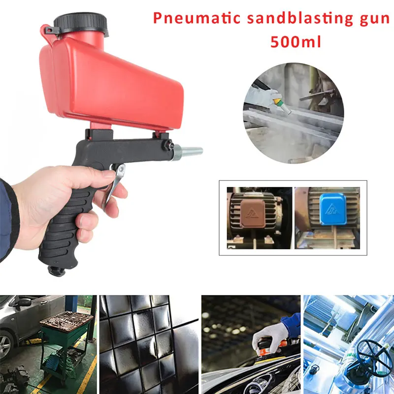 Vehemo Small Sandblasting Gun Machine Sand Blasted Device and Blasting Machine for Miniature Rust Removal for Pneumatic