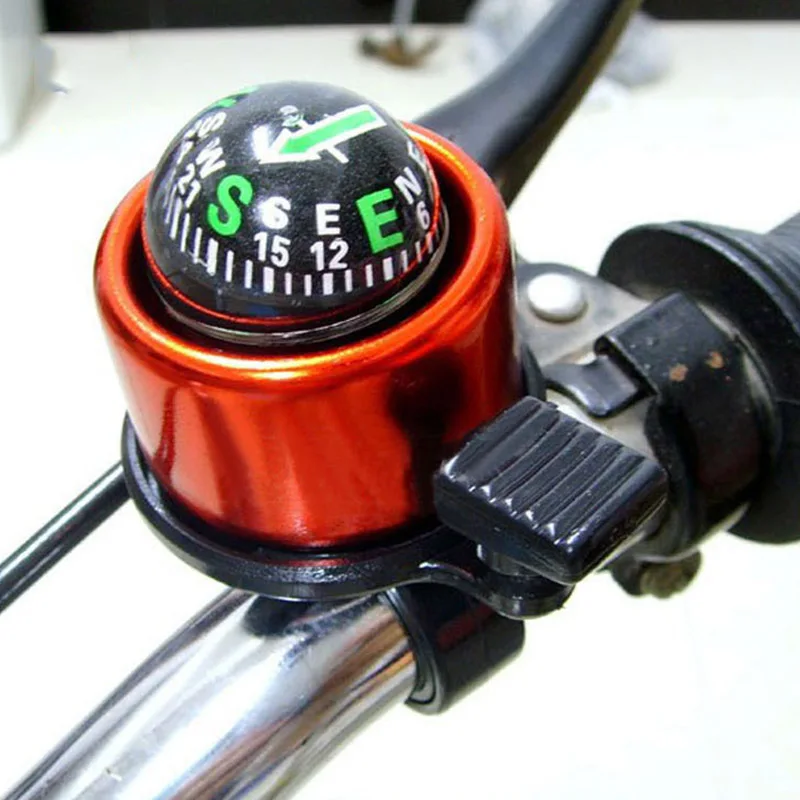 Алюминиевый сплав руль велосипеда колокольчик с компасом украшения велосипедный Звонок Рог легкий горный велосипед сигнал Предупреждение