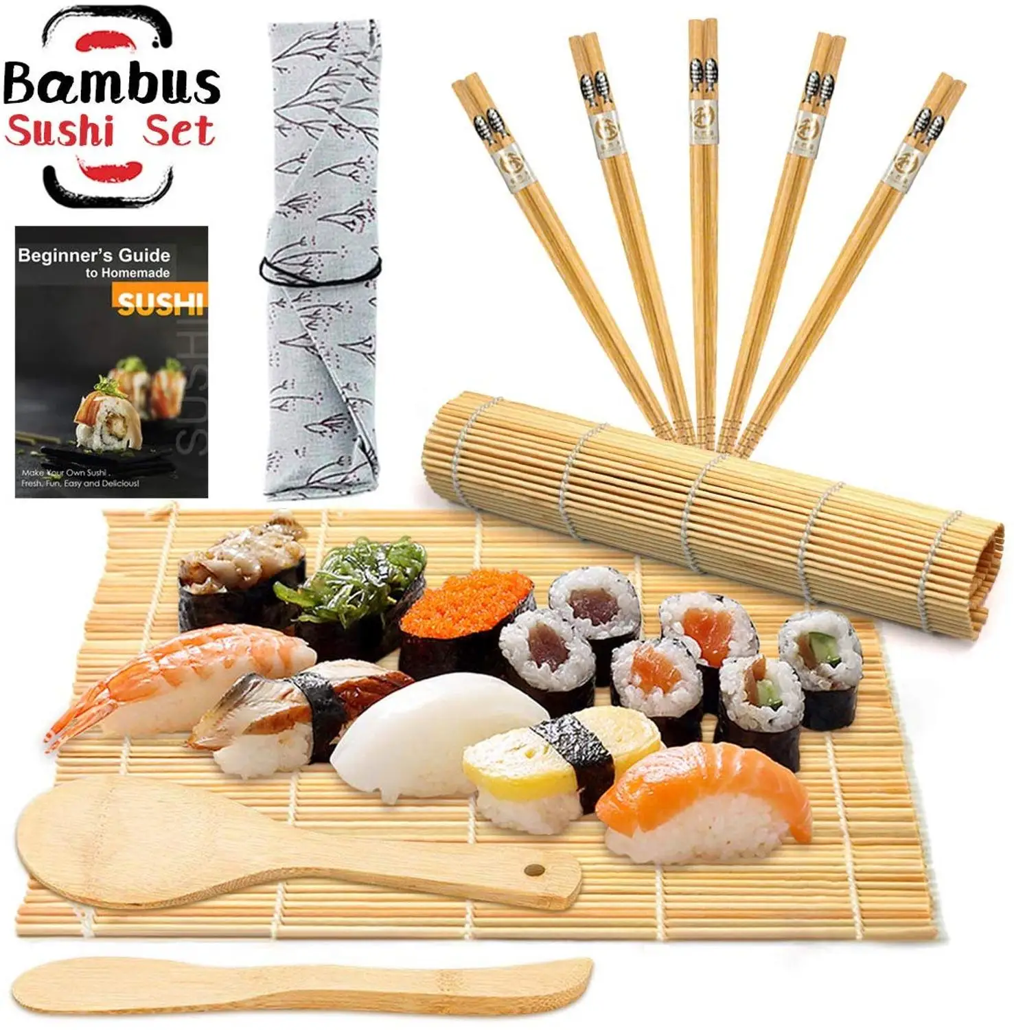 Diy Sushi Cooking Tool Set Sushi Maker Set For Flesh Sushi Bamboo