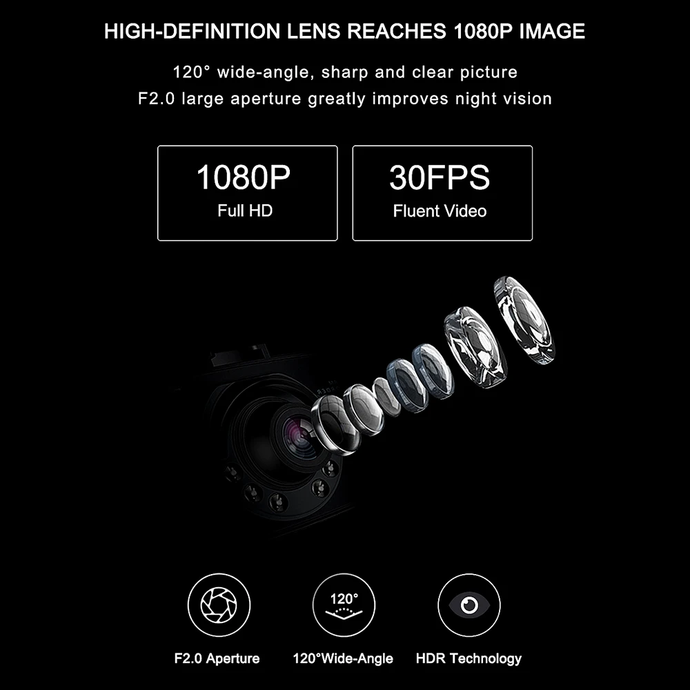 16G 32G TF SD Mini Car DVR mirror Camera Dashcam Full HD 1080P Video Registrator Recorder G-sensor Night Vision With Holder (7)