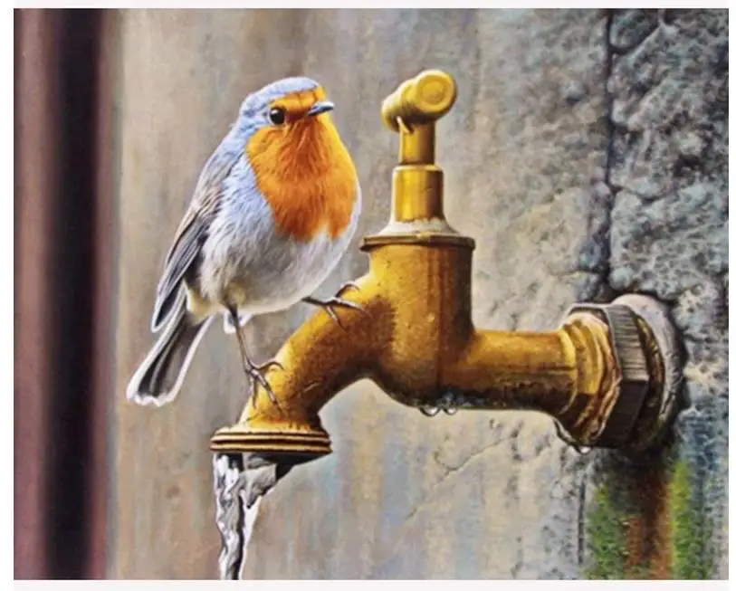animals diamond embroidery robin birds painting full rhinestones mosaic drawing puzzle picture wall sticker decor crafts | Дом и сад