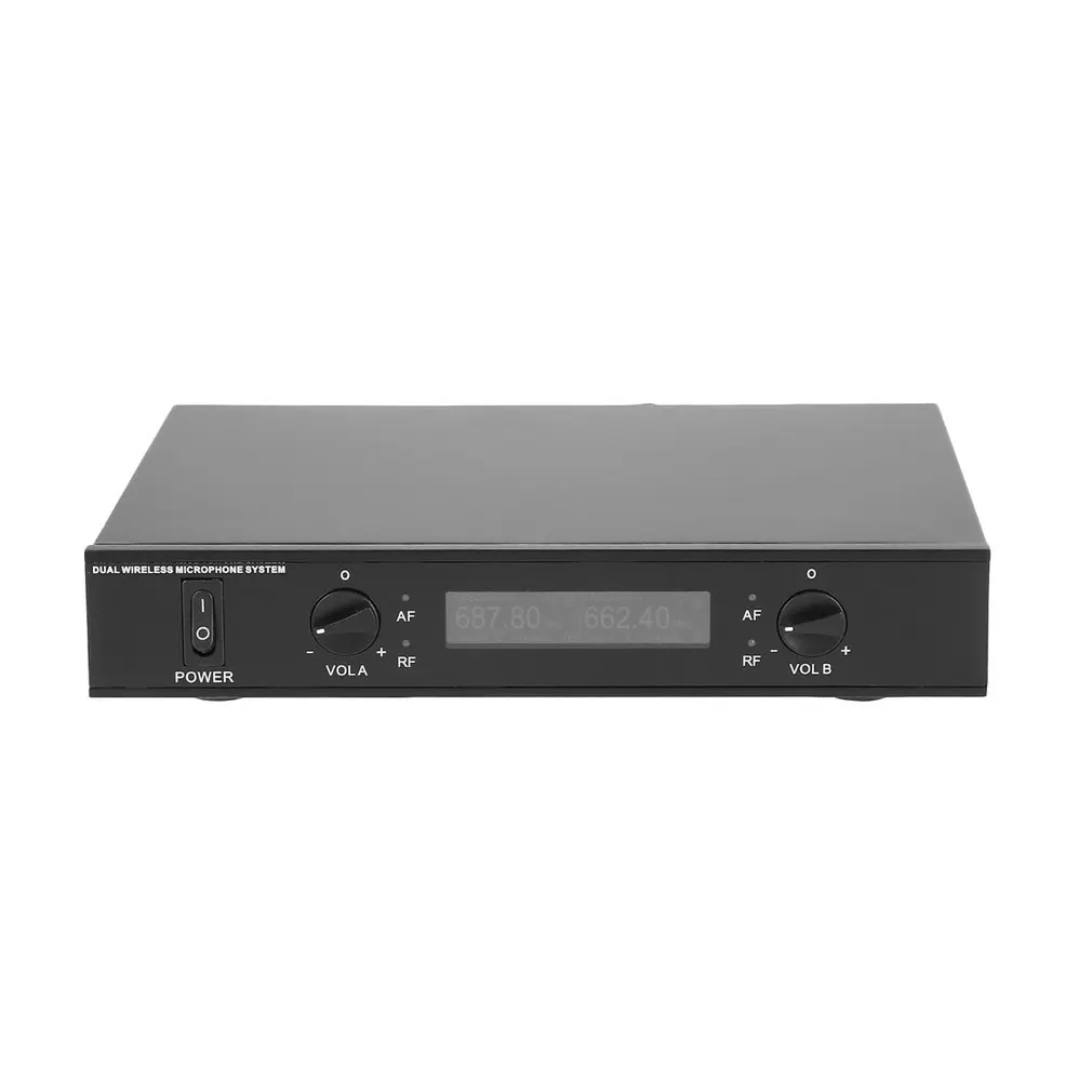 Профессиональная караоке UHF двойная Беспроводная микрофонная система 2 канала 220 В ручной микрофон Микрофон с приемником для вечерние KTV
