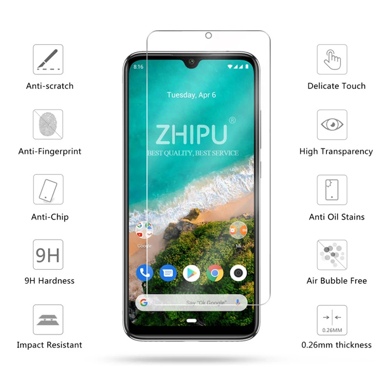 2 шт закаленное стекло для Xiaomi mi A3 mi A3 защитное стекло 2.5D 9H закаленное стекло для Xiaomi mi A3 профессиональная защитная пленка