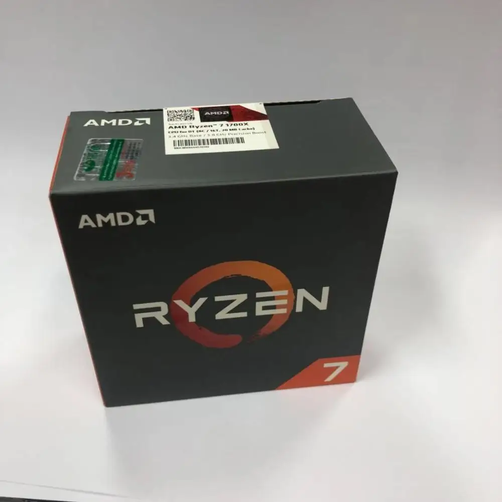 AMD Ryzen R7 1700X Процессор Оригинальное 8 сердечника кабеля 16 нитей AM4 3 4 ГГц TDP95W 20 МБ Кэш