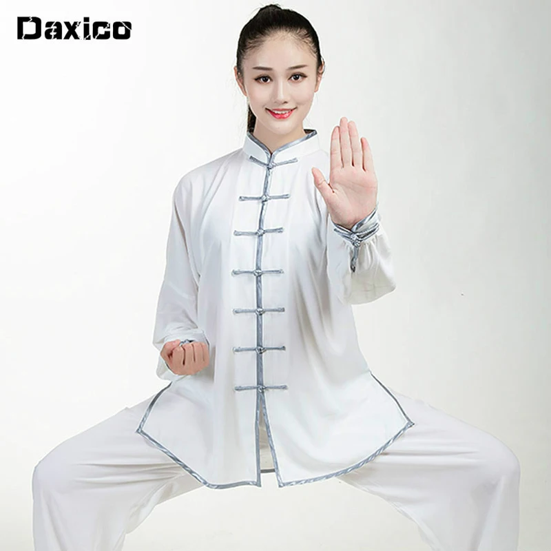 Chinese Traditional Kung Fu Clothing Set Woman Tai Chi Uniform Man Wing Chun Long Sleeve Martial Arts Wu Shu Suit | Тематическая
