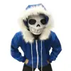 Sans Undertale sweat à capuche de Cosplay Latex masque frais squelette veste sans plus velours à capuche pull avec fermeture à glissière Halloween fête Costumes ► Photo 2/6