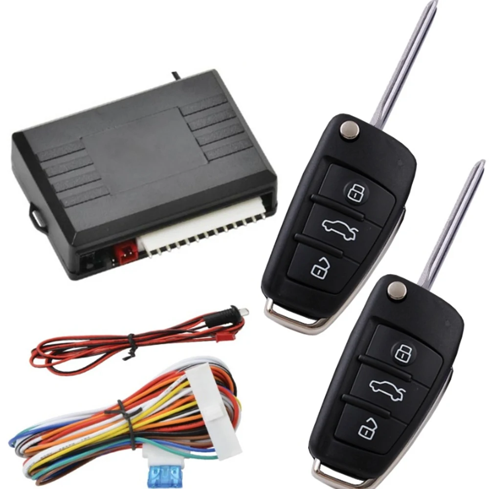 T421 OkeyTech автоматический дистанционный центральный дверной замок без ключа система центральный замок с автосигнализацией с 2 ключами для автомобиля 12 В - Цвет: T421