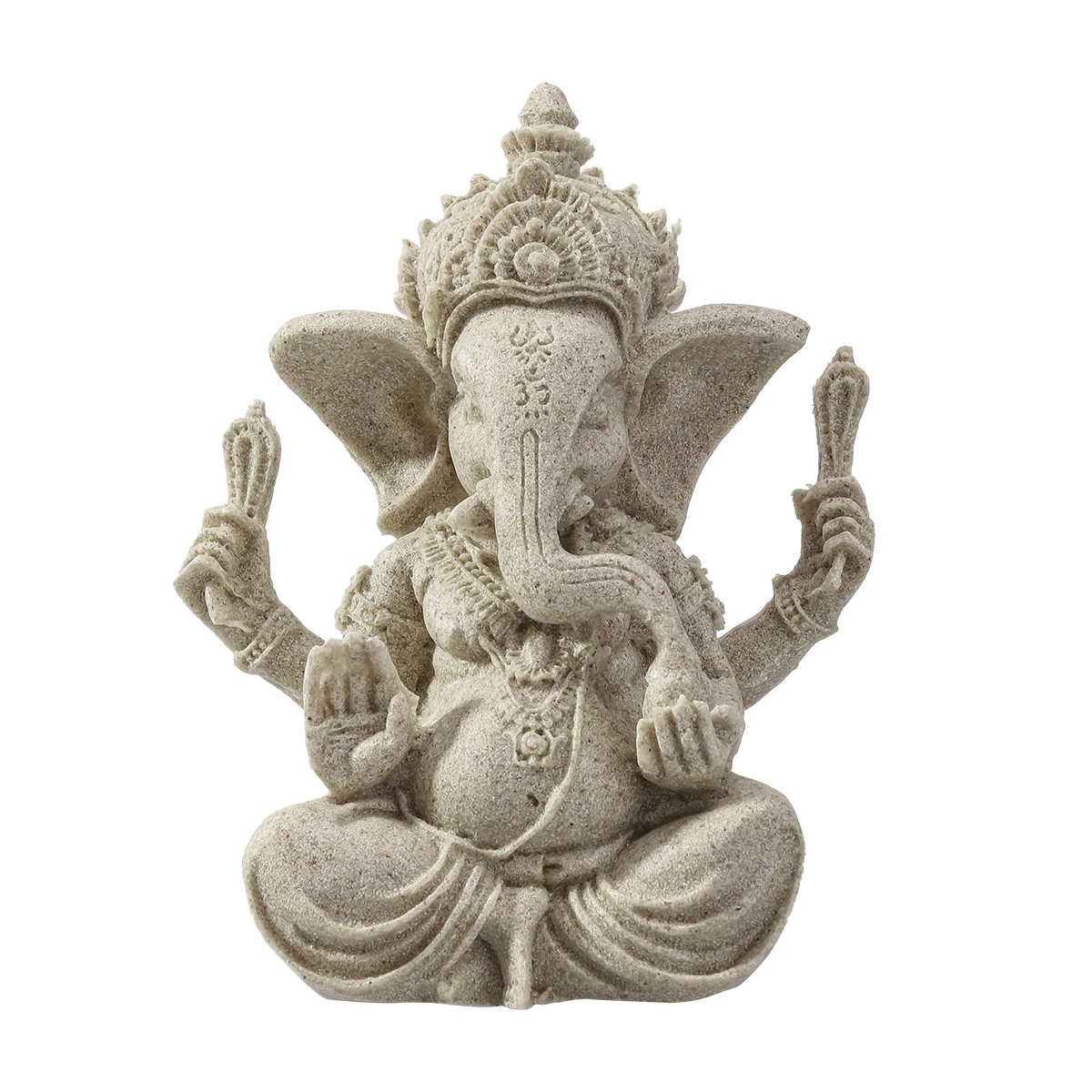 

Sandstone Ganesha Resin Realistic Elephant Statue for Office Room Home