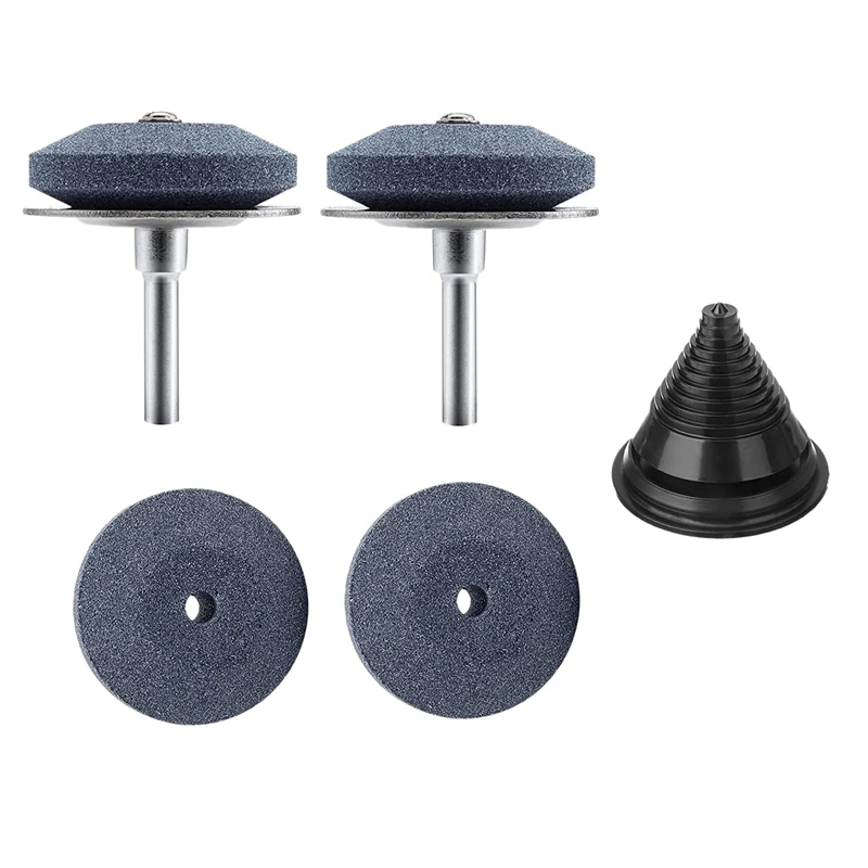 Fashion5 Pcs Lawn Mower Blade Sharpener Multi Sharp Rotary Lawnmower Sharpen Kit For Power Drill
