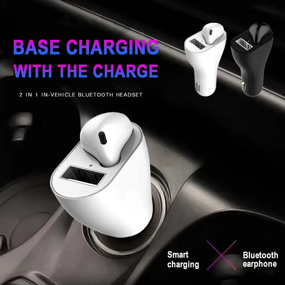 DC12V/24 В 2 в 1 USB быстрая зарядка автомобиля Bluetooth 5,0 зарядное устройство смартфон правая гарнитура беспроводные наушники подходят для IPhone samsung