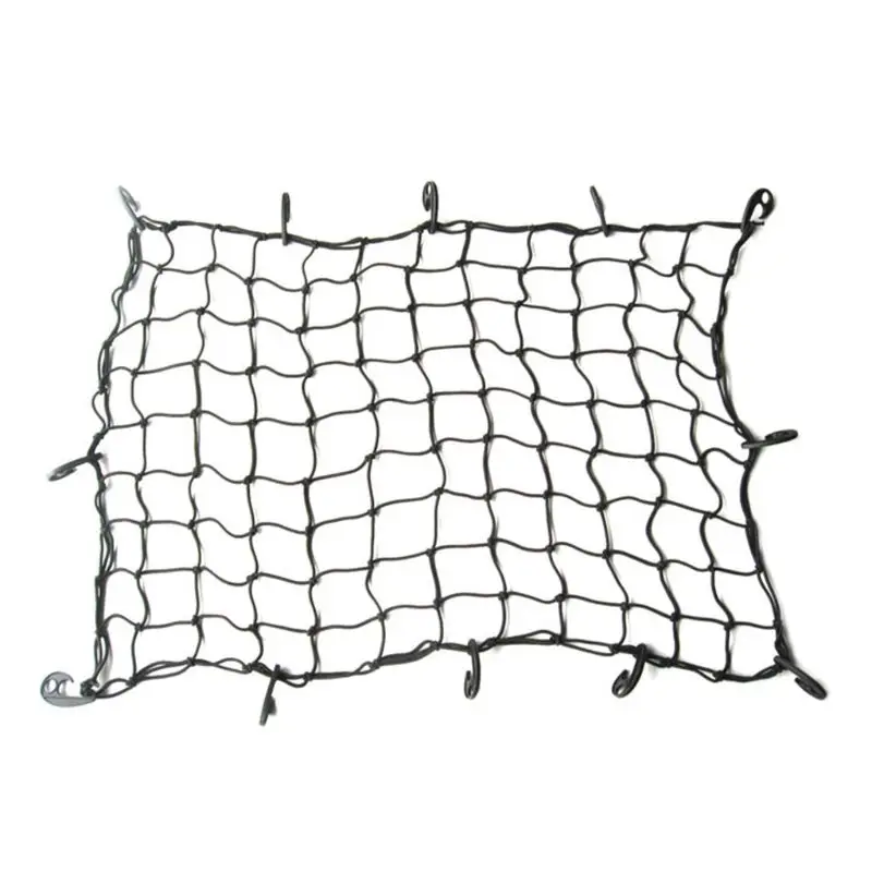 

1.2*0.9m Black Bungee Cargo Latex Net for Truck Bed Heavy Duty Cargo Netting with 12 hooks