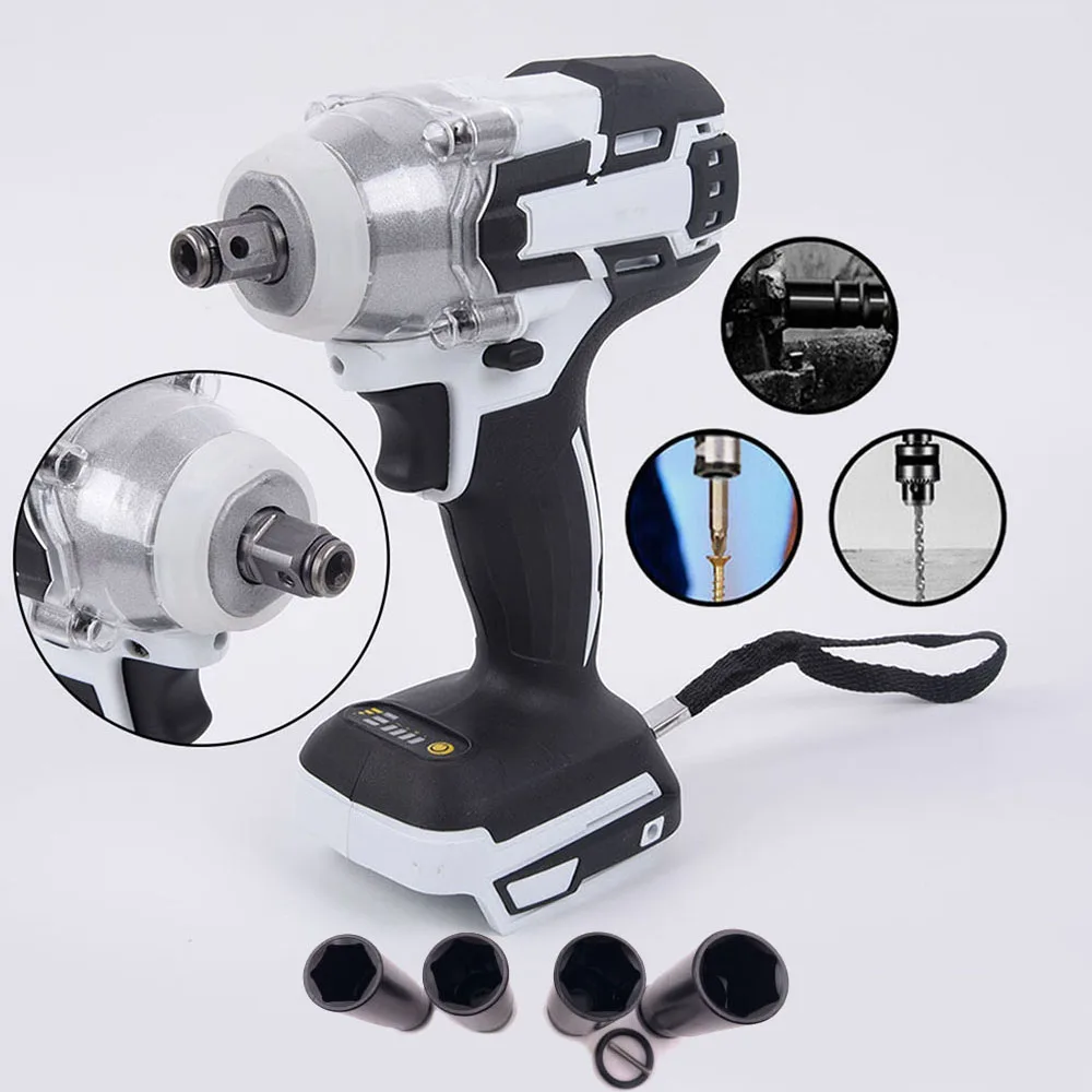 

520Nm 1/2inch Cordless Impact Wrench Body No Batteries For Makita 18V Battery Socket Power Tools Electric Wrench
