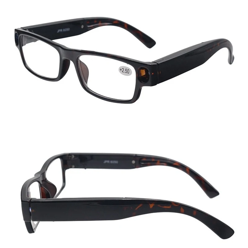 Multi-functional USB töltés ledes ligh Olvasmány szemüvegek férfiak Nők Merevlemez éjjeli Látás töltés Messzelátás szemüvegek számára Lá Öreges