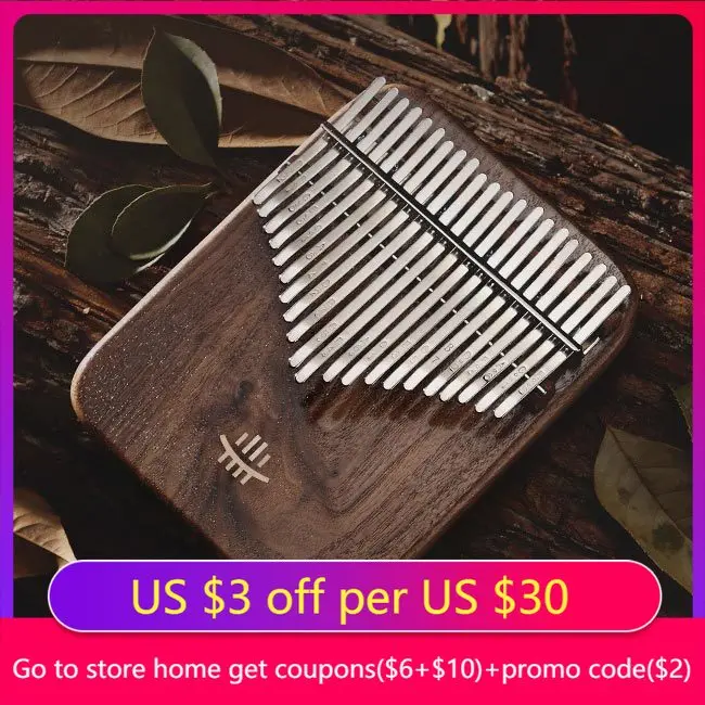 Hluru A Thumb Piano High-end Kalimba Black walnut Phoebe Zhennan S. Lee Nanmu 21 keys Musical instrument solid panel xylophone