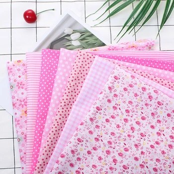 

7pcs Square Cotton Fabric Patchwork Fabric Quilting Process Sewing DIY 50*50 Cm