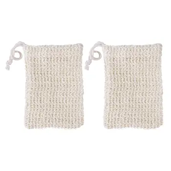 

2pcs Soap Bag Hanging Drawstring Mesh Soap Net Pouch Soap Bag Soap Savor Sachet for Hotel Home Travel