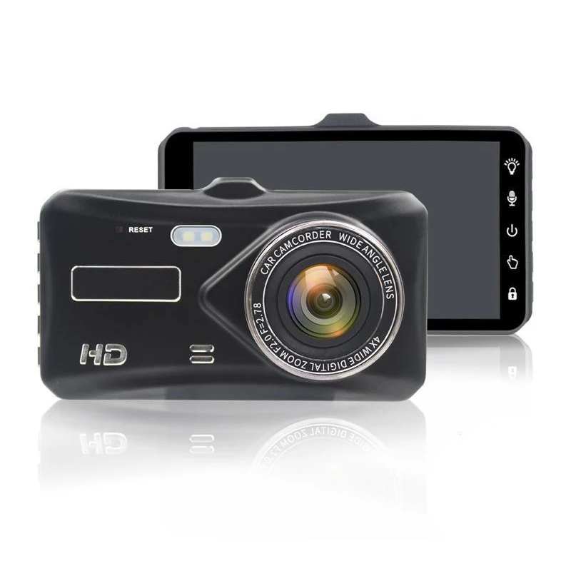 1080P 4 дюйма, видеорегистратор с разрешением Full HD, Экран ips Видеорегистраторы для автомобилей автомобиля Камера Передний+ задний Ночное видение видео Регистраторы g-сенсор режим парковки WDR(широкий динамический диапазон