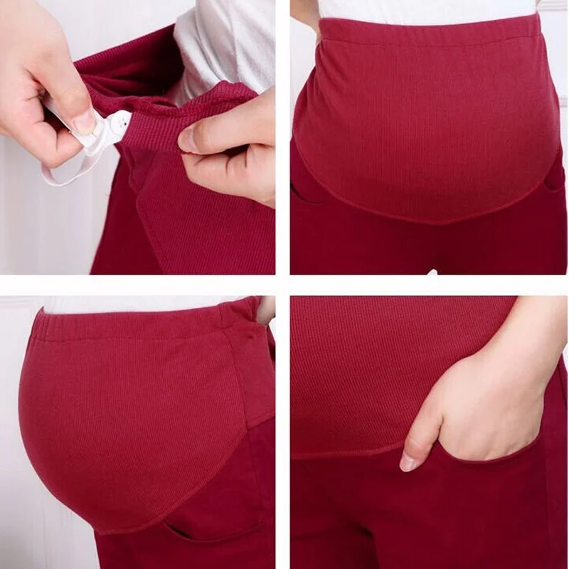 Maternity Abdominal Pants Woven Cotton Pencil Pants Leggings Spring Autumn Pregnant Women Trousers Hot Sales
