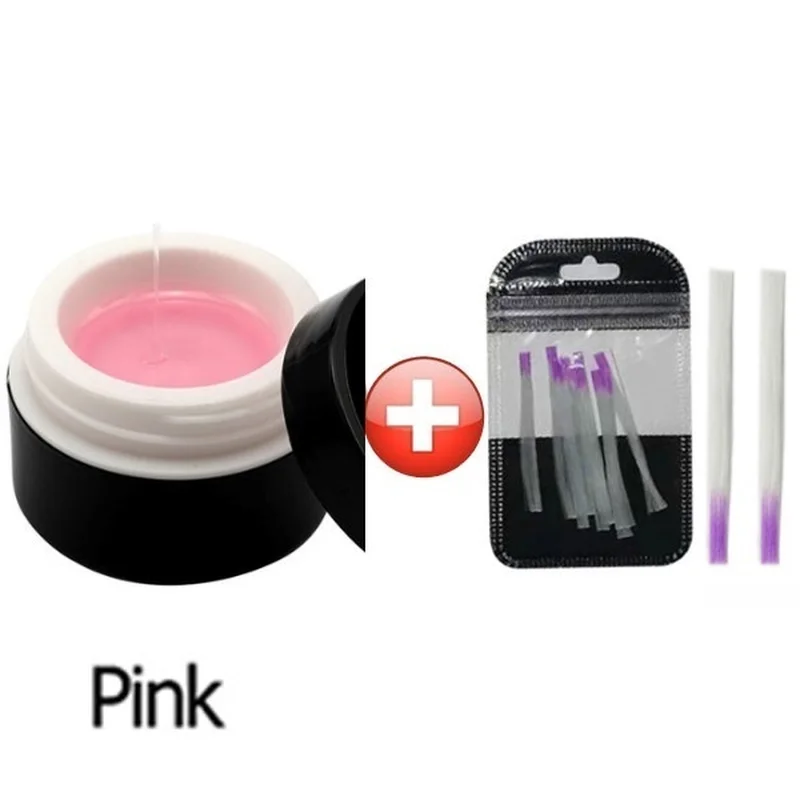 10Pcs Fibernails+1pcs Building Gel Fiberglass for Nail Extension Acrylic Nails Tips Set Manicure Tools