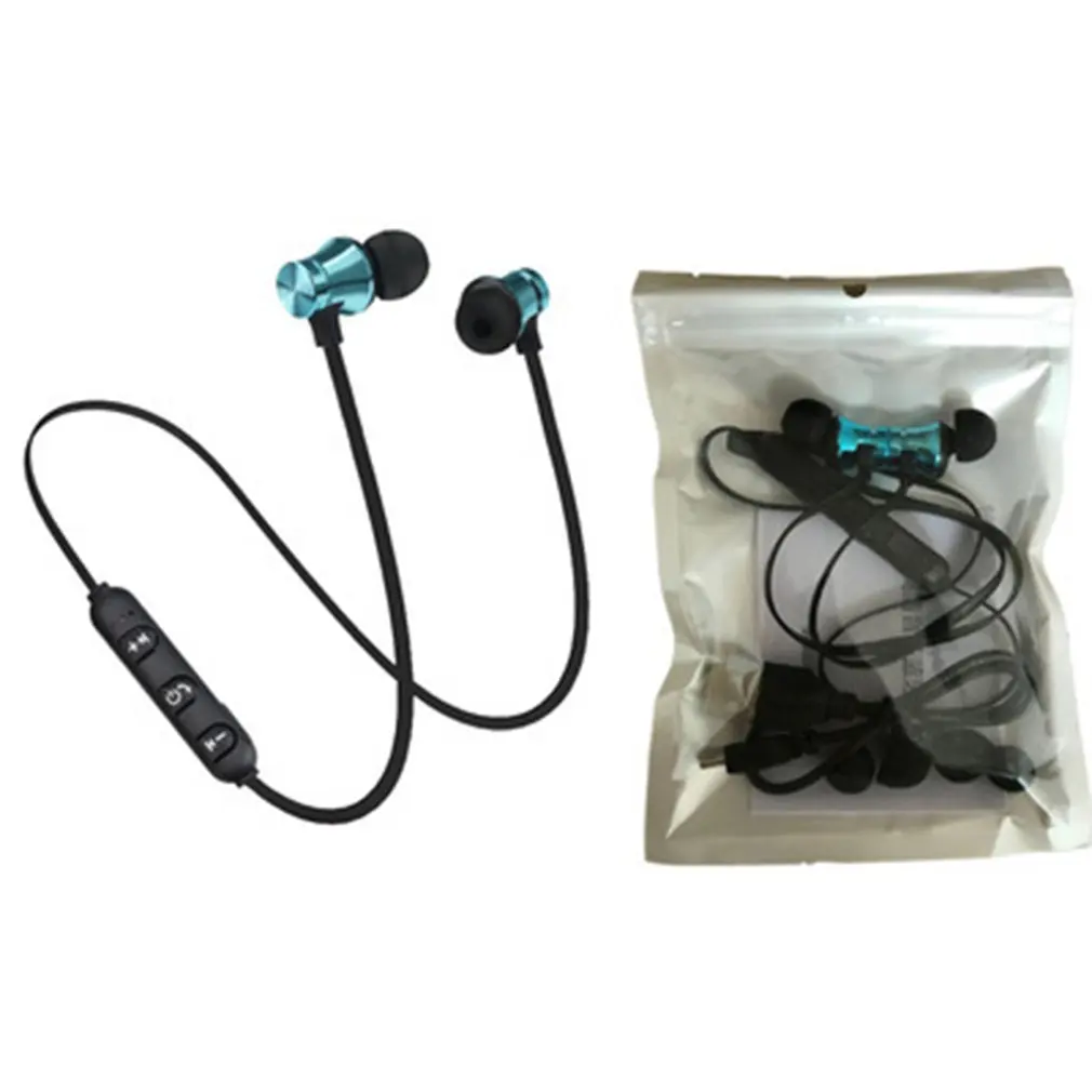 black blue XT11 магнитные беспроводные наушники стерео спортивные водонепроницаемые наушники беспроводные наушники-вкладыши с микрофоном для iPhone - Цвет: black blue