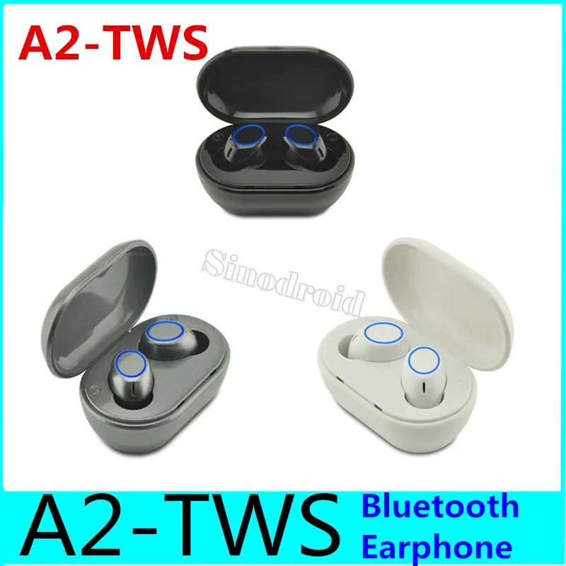A2-TWS Wireless Earphones 3D Stereo Earbuds Bluetooth V5.0 In-Ear Sports Mini in Ear Dual Microphone With Charging box Earpieces |