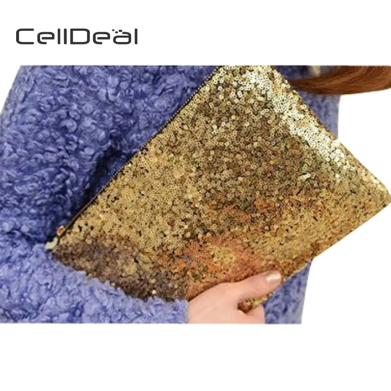 CellDeal модные сумки в стиле ретро роскошный клатч с блестками вечерняя сумка