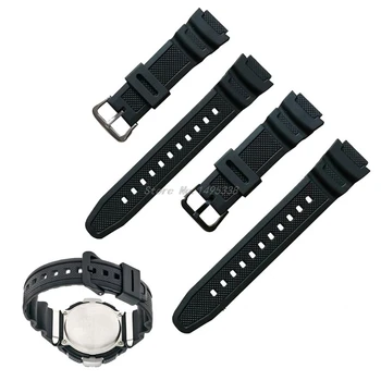 

Silicone Watch Strap Stainless Steel Buckle Sport Wristband for CAsio SGW-100