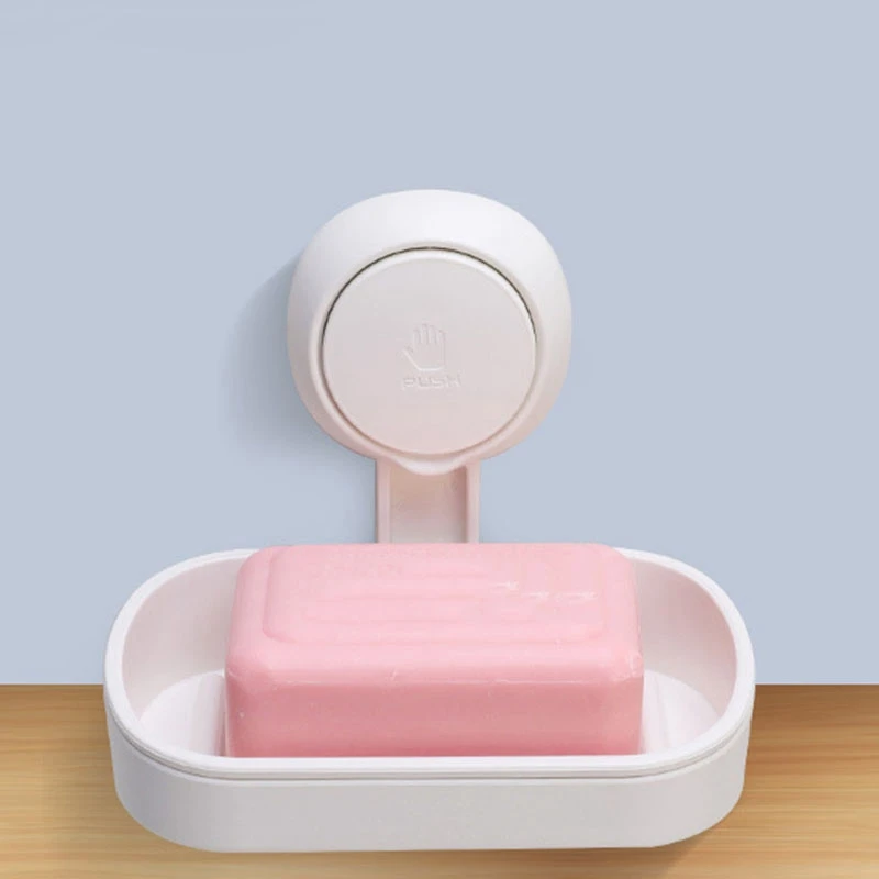 Soap Dish Holder Vacuum Suction Cup Wall Mounted Soap Box Bathroom Accessories Sets Soap Holder Set