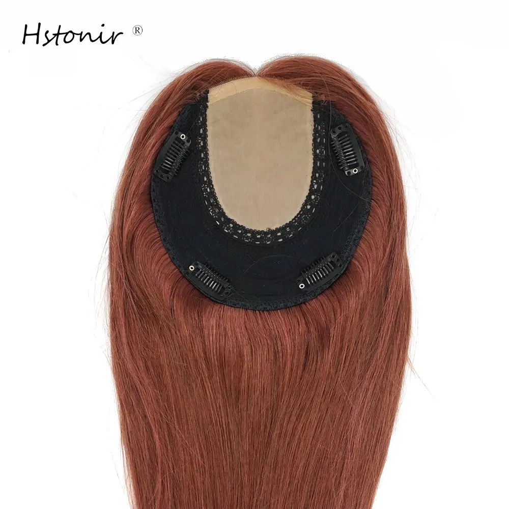Hstonir Европейский Реми волос Топпер еврей тупи 6x6 "корона кусок протеза Wiglet Kippah