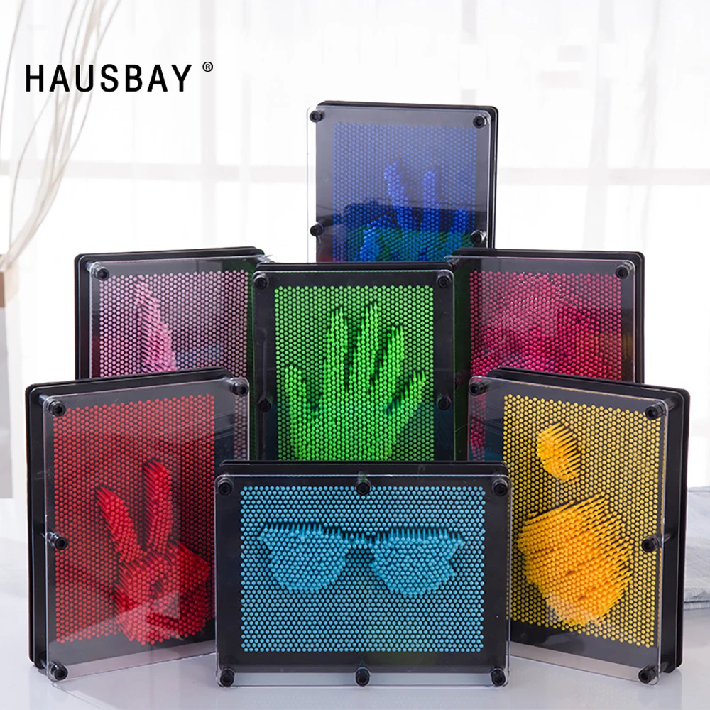

3D Plastic Pin Painting Mold DIY Changeable Needle Board Sculpture Creative Toy Gift for Kids Desktop Decoration Ornaments D122
