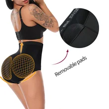 Женское нижнее белье с мягкими чашечками для подтягивания ягодиц, утягивающие подушечки для тренировок, увеличивающие бедра, моделирующее белье, Корректирующее белье, бесшовные трусы с контролем