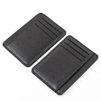 

Men Card Holder PU Leather 6 Cards Slot Ultra-thin Lichee Pattern Wallet SER88