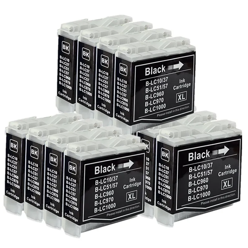 LC10 LC37 LC51 LC57 LC960 LC970 LC1000 чернильные картриджи DCP-157C DCP-330C DCP-350C DCP-540CN DCP-560CN принтер - Цвет: 12 BLACK
